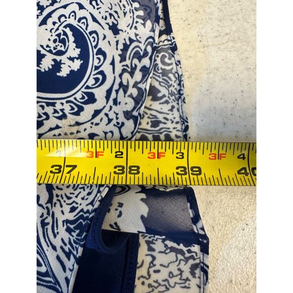 Adrianna Papell Multicolor Tiered Sheath Dress, Women's Size 10 Blue White E6 - Picture 7 of 7